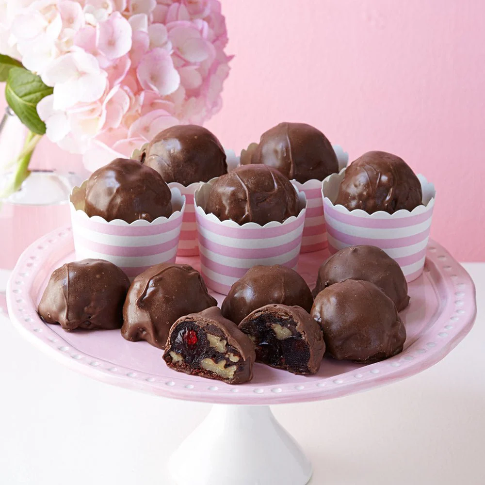 Chocolate Cherry Fudge Pecan Cake Bites - Image 5