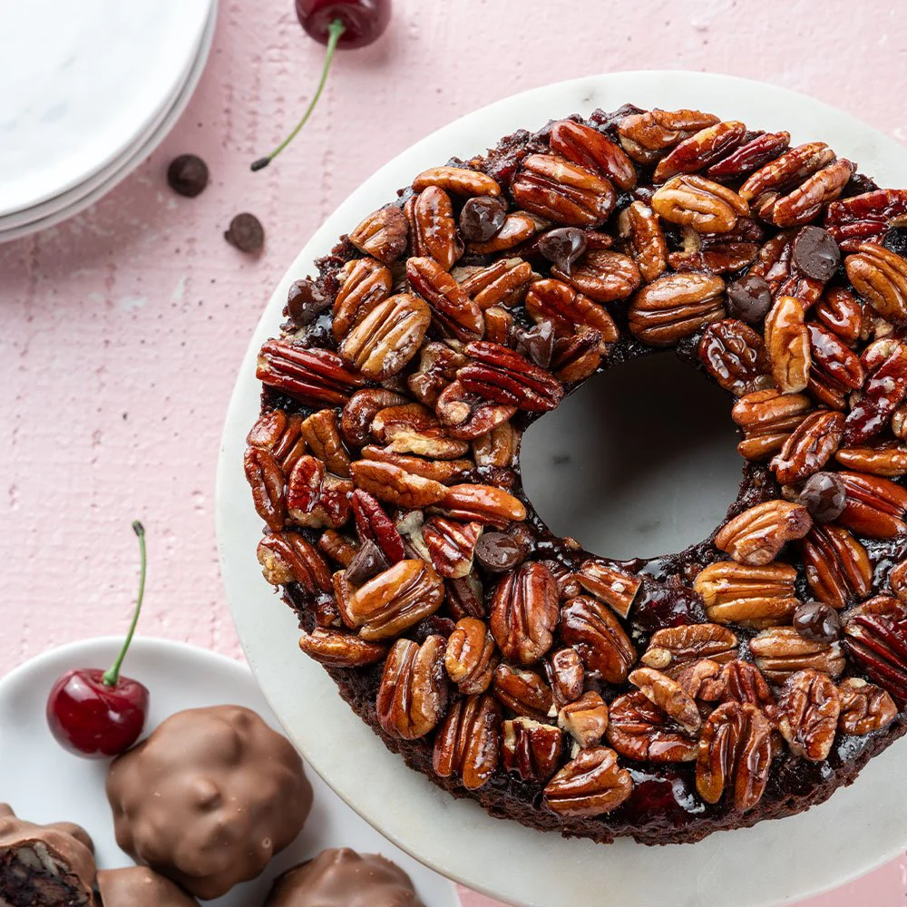 Cherry Fudge Pecan Cake - Image 5